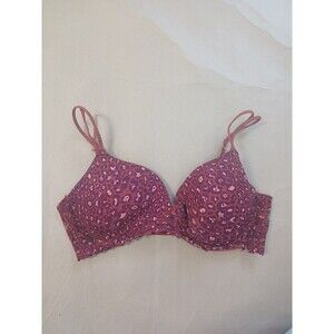 No Boundaries Lined Underwire Bra 38DD Leopard Print